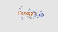 Blue text simple design white orange colors graphics 