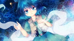 Blue touhou Flowers blue