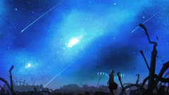 Blue touhou wings ruins