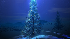 Blue tree Christmas 1024