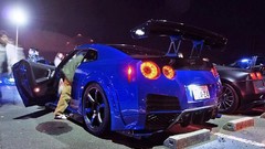 Blue tuning Nissan Nissan GTR Modified tuning motor