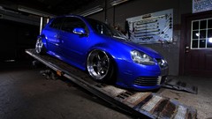 Blue Volkswagen blue cars volkswagen R32