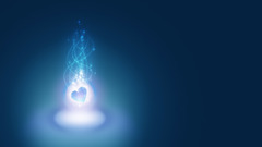 Blue wall heart Frozen burning