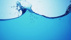 Blue water splash