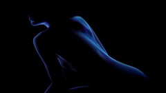 Blue woman Neon lights