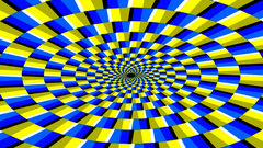 Blue yellow optical illusions