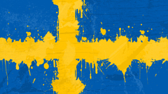 Blue yellow sweden Flags