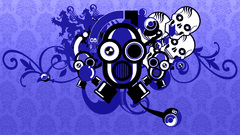 Bluemask abstract skulls