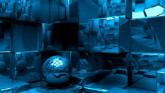 Bluesphereamongcubes