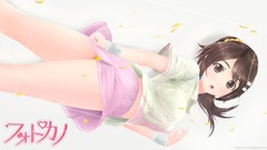 Blush anime girls brown eyes brunettes miniskirts tennis outfit 