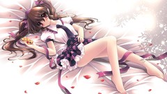 Blush bows lying down