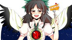 Blush bows open mouth