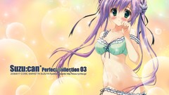 Blush green eyes purple hair underwear panties Ryohka