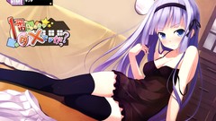 Blush long hair anime girls purple hair underwear panties thigh 