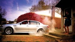 BMW cars vehicles burnout