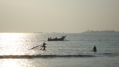 Boats fishermen vehicles Sri Lanka