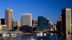 Boats Harbor cities cityscapes baltimore maryland harbours