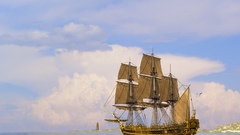 Boats Sea sailboat sky