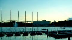 Boats teal Turquoise cyan