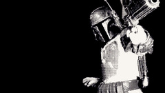 Boba fett monochrome