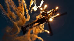 Boeing Apache AH-64D Helicopters flares ah-64 apache vehicle