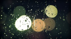 Bokeh water drops rain drops