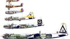 Bomber side view drawings artwork cutaway United States Air 