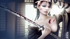 Boobs blood open shirt