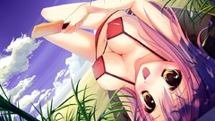 Boobs clouds bikini lying