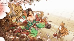 Boobs dress Flowers Animals