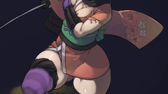 Boobs dress Katana weapons