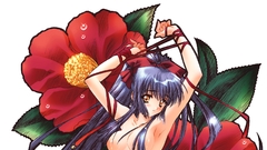 Boobs Flowers carnelian blue