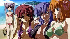 Boobs redheads blue hair