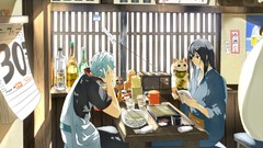 Books chairs food Anime glasses plates Tables TV sitting 