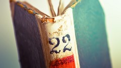 Books close-up vintage torn paper