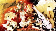 Books dolls wings Cards dress hats horns Vampires gap white 