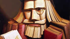 Books face Art scholar