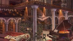 Books interior architecture Lamps grand piano scenic