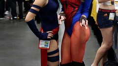 Boots cosplay fishnet stockings Comic-Con Paula Labaredas