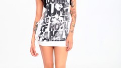 Boots tattoos boobs woman