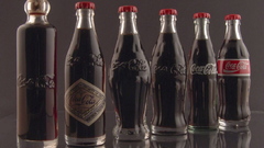 Bottles coca-cola historic