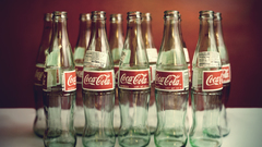 Bottles coca-cola soda