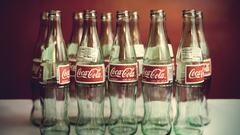 Bottles coca-cola soda