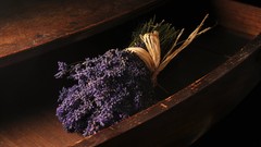 Bouquet purple flowers Herbs lavender desk drawer
