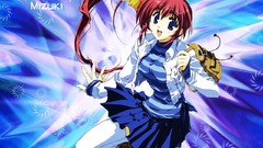 Bows skirts anime girls ponytails comic party Backpacks mizuki 