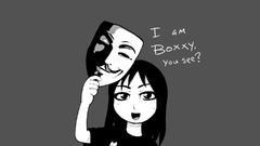 Boxxy grayscale Guy Fawkes