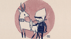 Boy minimalistic llama