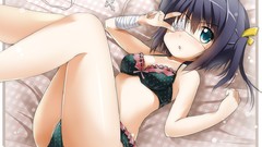 Bra black hair underwear panties takanashi rikka chuunibyou 