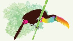 Branches Birds artwork toucans