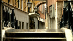 Bridge and alley venice